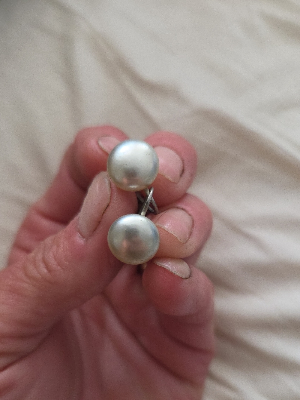 🚨Vintage 1950's Screw Back Pearl Button Earrings